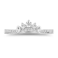 Enchanted Disney Fine Jewelry 14K White Gold with 1 CTTW Diamonds Majestic Princess Bridal Set