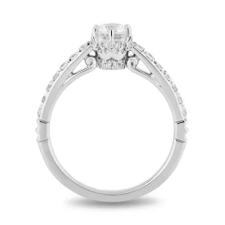 Enchanted Disney Fine Jewelry 14K White Gold with 1 CTTW Diamonds Majestic Princess Bridal Set