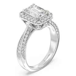 Enchanted Star Lab Grown Diamond 14K Gold Majestic Princess Tapered Shank Engagement Ring