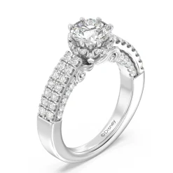 Enchanted Star Lab Grown Diamond 14K Gold Cinderella Double Shank Engagement Ring