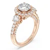 Enchanted Star Lab Grown Diamond 14K Gold Cinderella Side Stone Engagement Ring