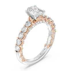 Enchanted Star Lab Grown Diamond 14K Gold Sleeping Beauty 65th Anniversary Celebration Aurora Engagement Ring