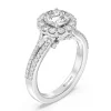 Enchanted Star Lab Grown Diamond 14K Gold Cinderella Split Shank Halo Engagement Ring
