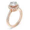 Enchanted Star Lab Grown Diamond 14K Gold Aurora Halo Engagement Ring