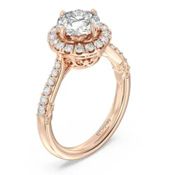 Enchanted Star Lab Grown Diamond 14K Gold Aurora Halo Engagement Ring