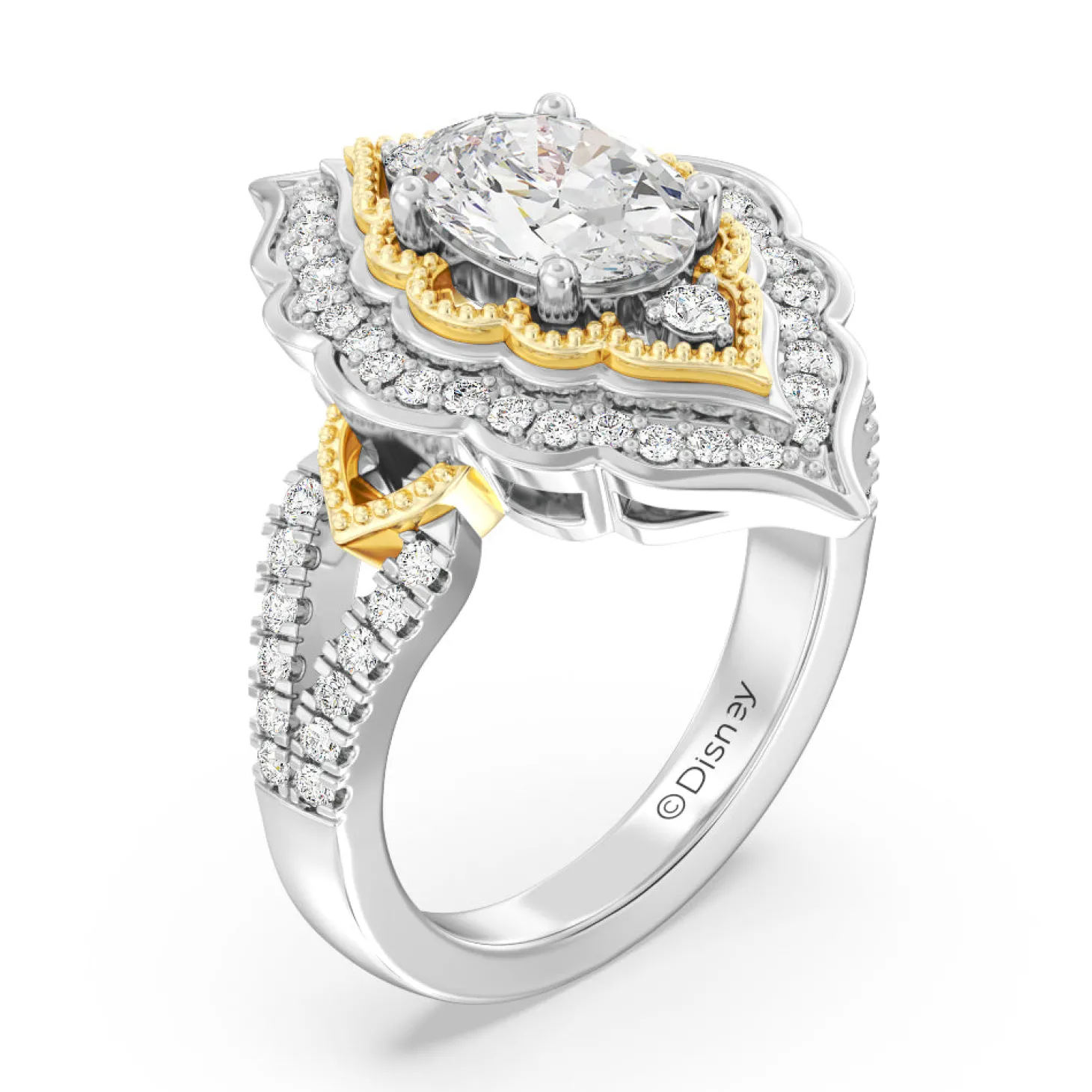Enchanted Star Lab Grown Diamond Jasmine Arabesque Engagement Ring