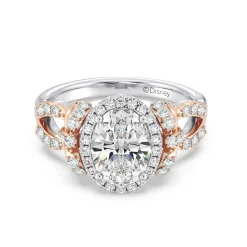 Enchanted Star Lab Grown Diamond 14K Gold Snow White Halo Engagement Ring