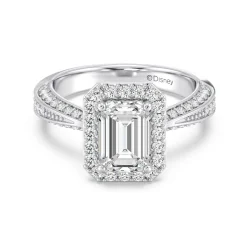 Enchanted Star Lab Grown Diamond 14K Gold Majestic Princess Tapered Shank Engagement Ring