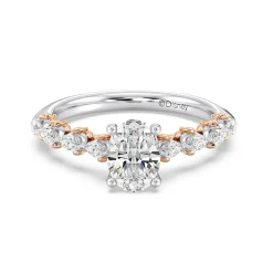 Enchanted Star Lab Grown Diamond 14K Gold Rapunzel Magic Flower Engagement Ring