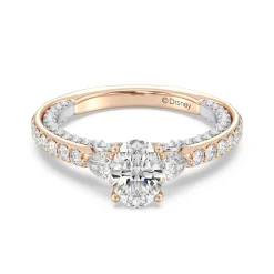 Enchanted Star Lab Grown Diamond 14K Gold Jasmine Three Stone Engagement Ring