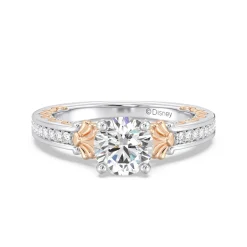 Enchanted Star Lab Grown Diamond 14K Gold Ariel Two-Tone In-Lay Engagement Ring