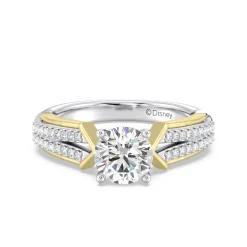 Enchanted Star Lab Grown Diamond 14K Gold Aurora Split Shank Engagement Ring