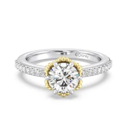 Enchanted Star Lab Grown Diamond 14K Gold Ariel Seashell Basket Engagement Ring