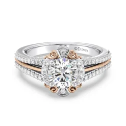 Enchanted Star Lab Grown Diamond 14K Gold Belle Halo Engagement Ring