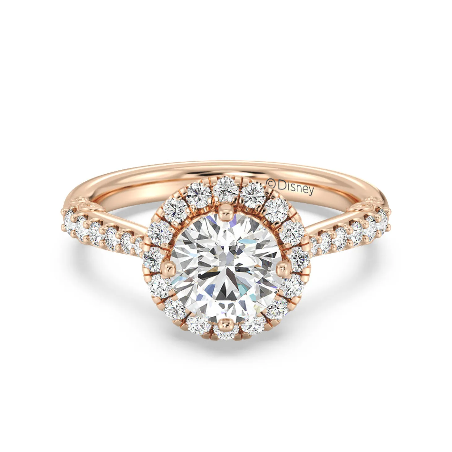 Enchanted Star Lab Grown Diamond 14K Gold Aurora Halo Engagement Ring
