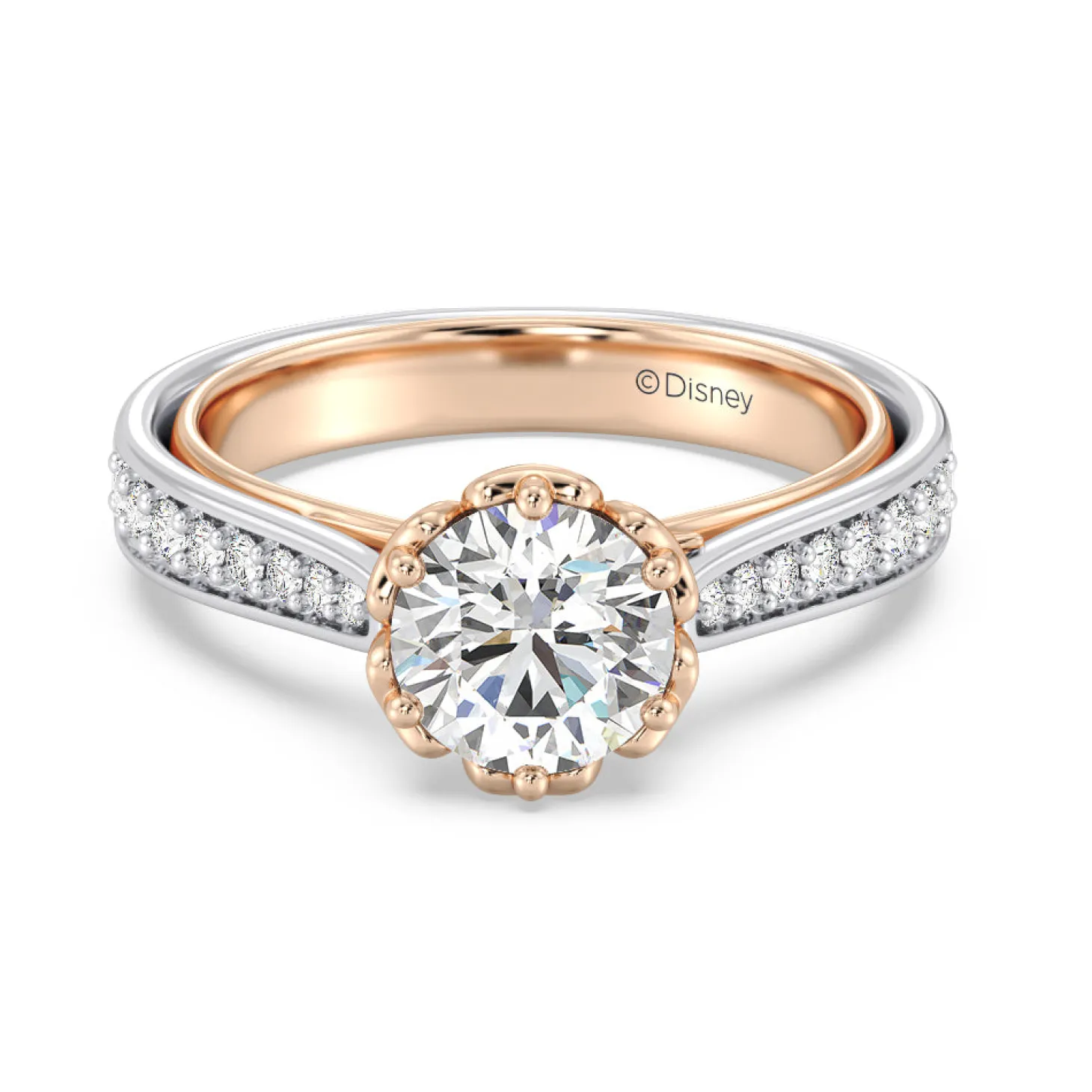 Enchanted Star Lab Grown Diamond Belle Rose Engagement Ring