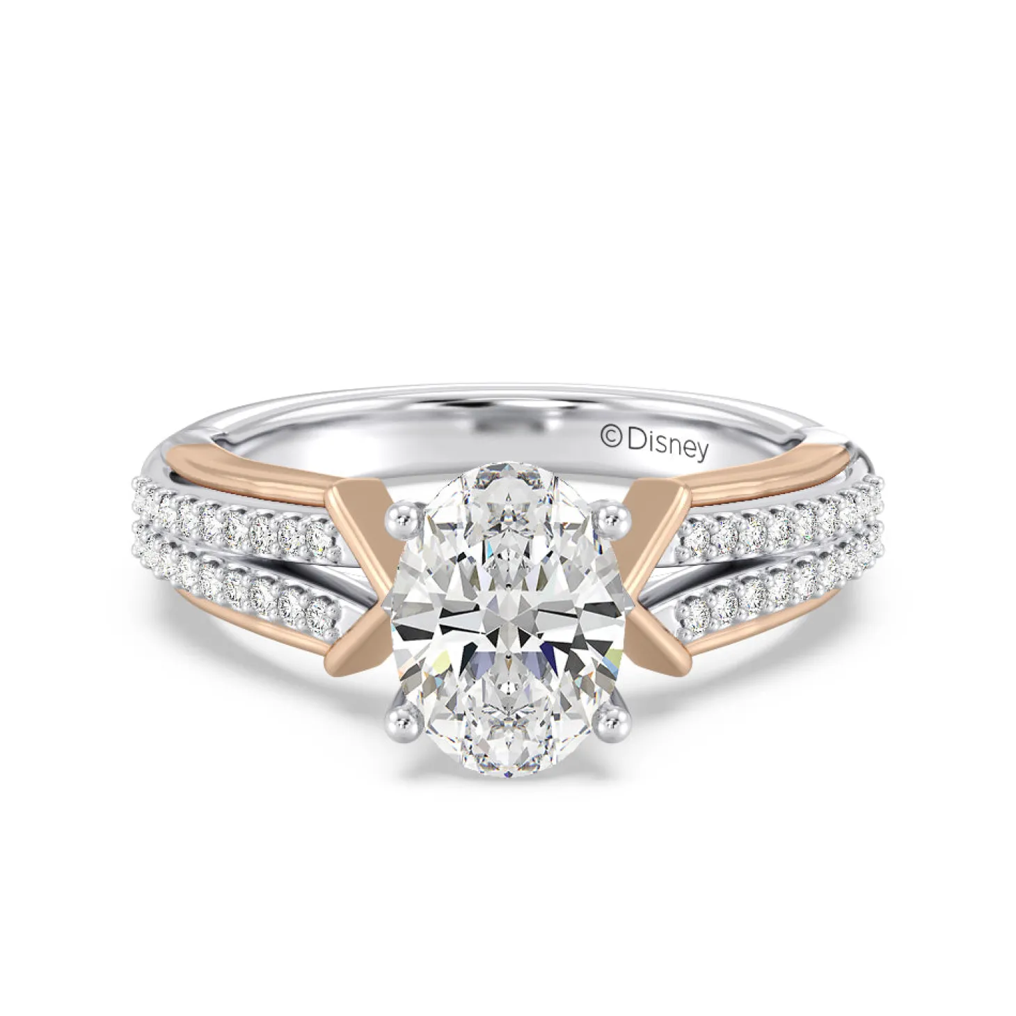Enchanted Star Lab Grown Diamond 14K Gold Aurora Split Shank Engagement Ring