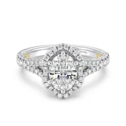 Enchanted Star Lab Grown Diamond 14K Gold Ariel Halo Engagement Ring