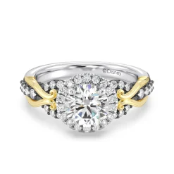 Enchanted Star Lab Grown Diamond 14K Gold Ursula Halo Engagement Ring