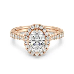 Enchanted Star Lab Grown Diamond 14K Gold Aurora Halo Engagement Ring