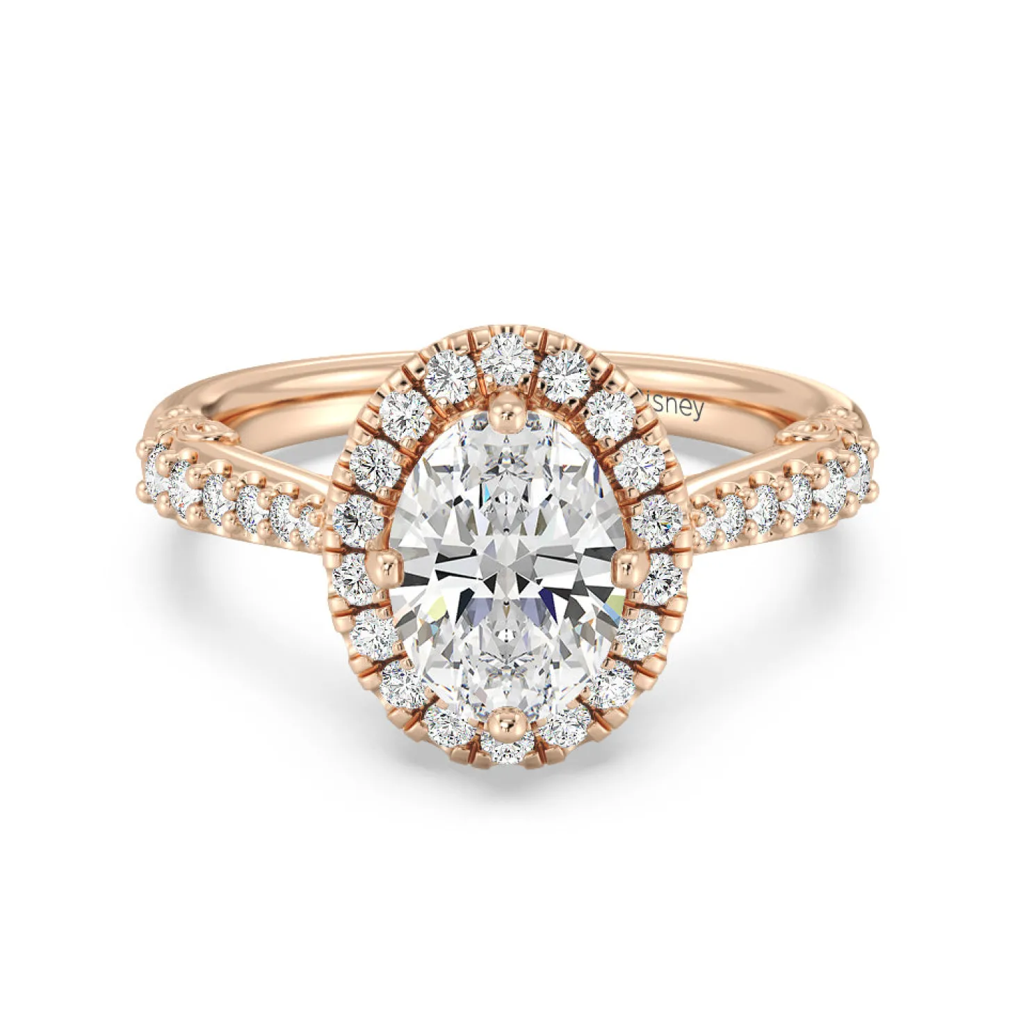 Enchanted Star Lab Grown Diamond 14K Gold Aurora Halo Engagement Ring