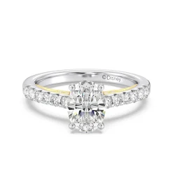 Enchanted Star Lab Grown Diamond 14K Gold Aurora Single Row Pave Engagement Ring