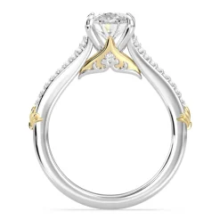 Enchanted Star Lab Grown Diamond 14K Gold Ariel Mermaid Fin Engagement Ring