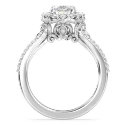 Enchanted Star Lab Grown Diamond 14K Gold Cinderella Split Shank Halo Engagement Ring