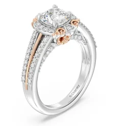 Enchanted Star Lab Grown Diamond 14K Gold Belle Halo Engagement Ring