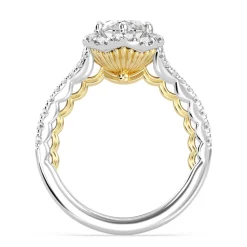 Enchanted Star Lab Grown Diamond 14K Gold Ariel Halo Engagement Ring