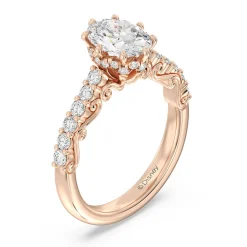 Enchanted Star Lab Grown Diamond 14K Gold Cinderella Filigree Engagement Ring