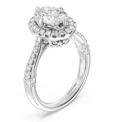 Enchanted Star Lab Grown Diamond 14K Gold Aurora Halo Engagement Ring