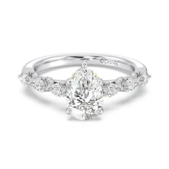 Enchanted Star Lab Grown Diamond 14K Gold Ariel Seashell Engagement Ring