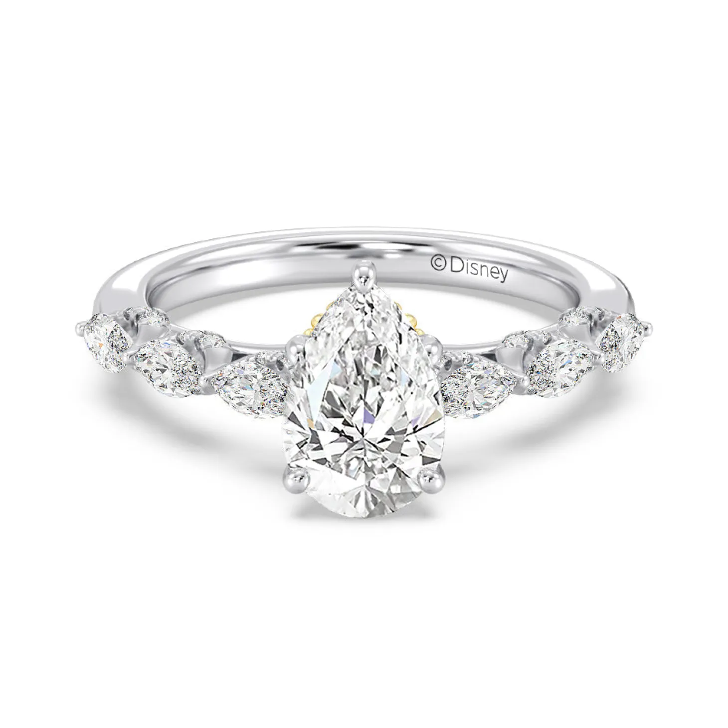 Enchanted Star Lab Grown Diamond 14K Gold Ariel Seashell Engagement Ring