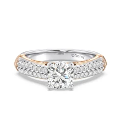 Enchanted Star Lab Grown Diamond 14K Gold Aurora Double Shank Engagement Ring