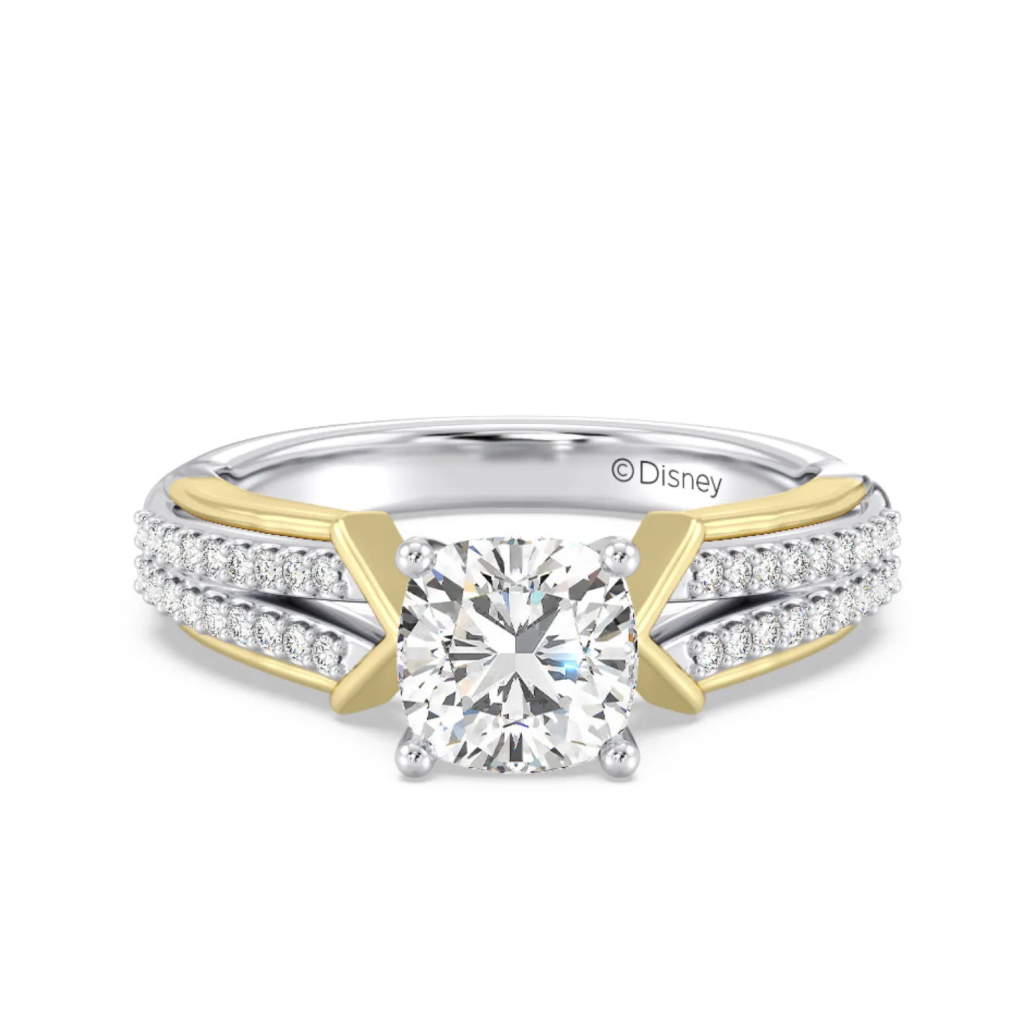 Enchanted Star Lab Grown Diamond 14K Gold Aurora Split Shank Engagement Ring
