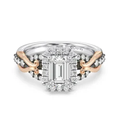 Enchanted Star Lab Grown Diamond 14K Gold Ursula Halo Engagement Ring