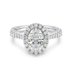Enchanted Star Lab Grown Diamond 14K Gold Aurora Halo Engagement Ring
