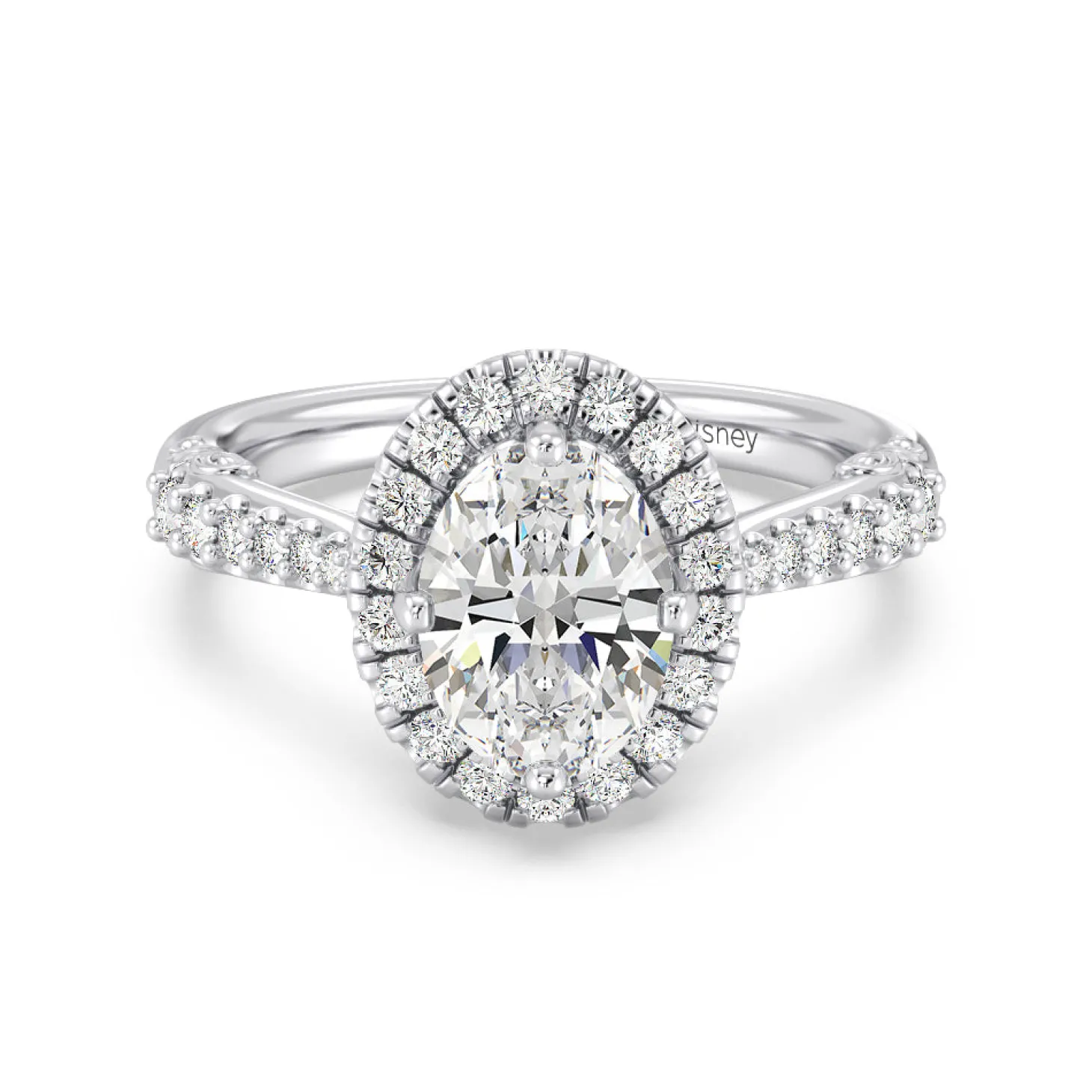 Enchanted Star Lab Grown Diamond 14K Gold Aurora Halo Engagement Ring