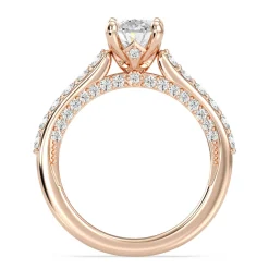 Enchanted Star Lab Grown Diamond 14K Gold Aurora Engagement Ring with Hidden Accent Details