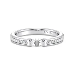 Enchanted Star Lab Grown Diamond 14K Gold Snow White Bow Engagement Ring Set