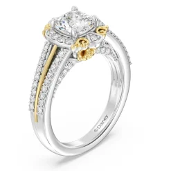 Enchanted Star Lab Grown Diamond 14K Gold Belle Halo Engagement Ring