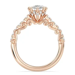 Enchanted Star Lab Grown Diamond 14K Gold Cinderella Filigree Engagement Ring