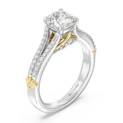 Enchanted Star Lab Grown Diamond 14K Gold Ariel Mermaid Fin Engagement Ring