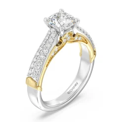 Enchanted Star Lab Grown Diamond 14K Gold Aurora Double Shank Engagement Ring