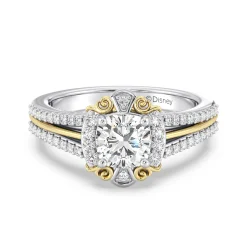 Enchanted Star Lab Grown Diamond 14K Gold Belle Halo Engagement Ring