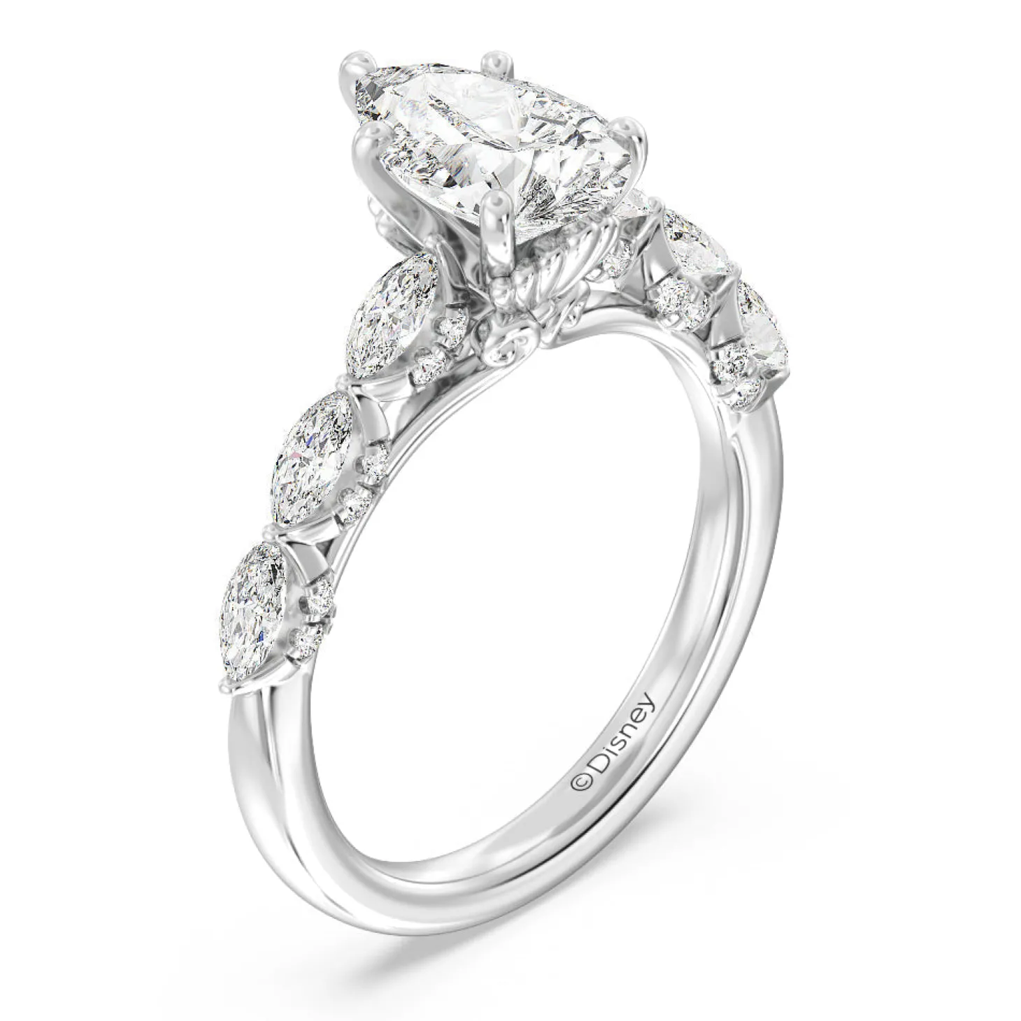 Enchanted Star Lab Grown Diamond 14K Gold Ariel Seashell Engagement Ring