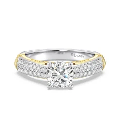 Enchanted Star Lab Grown Diamond 14K Gold Aurora Double Shank Engagement Ring