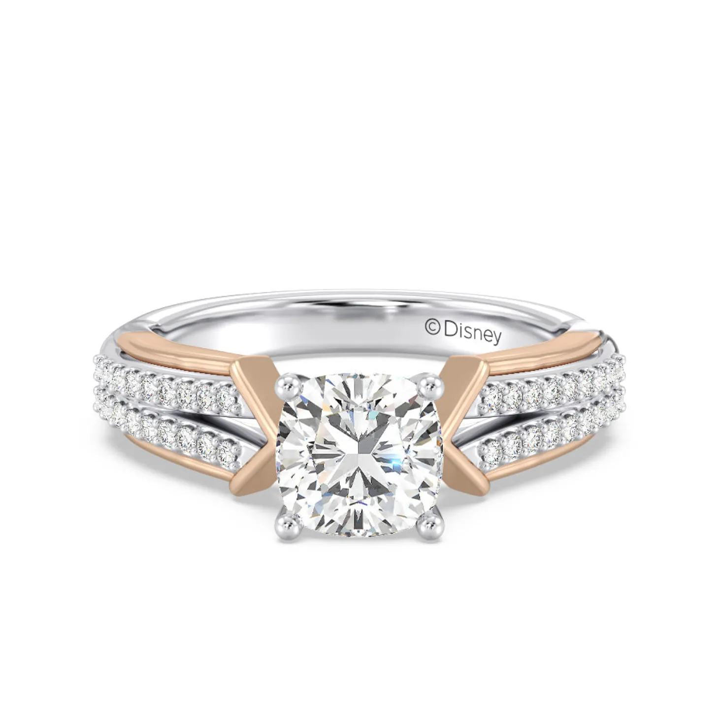 Enchanted Star Lab Grown Diamond 14K Gold Aurora Split Shank Engagement Ring