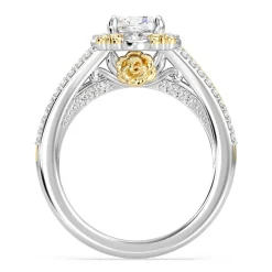 Enchanted Star Lab Grown Diamond 14K Gold Belle Halo Engagement Ring